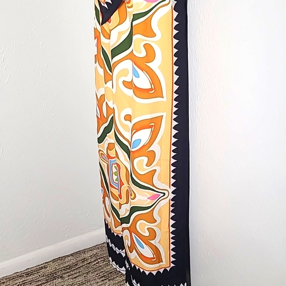 Shein Multicolor Strapless Bandana Top with Matching Wide Pants, Size XL - Picture 5 of 11